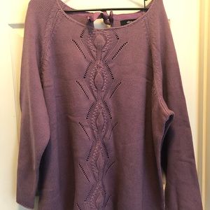 Cable-knit Dusty Purple Sweater